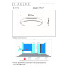 Lucide DASHER - Plafonnier Salle de bains - Ø 29,3 cm - LED - 1x12W 2700K - IP44 - Détecteur De Mouvement - Blanc