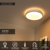 Lucide DASHER - Plafonnier Salle de bains - Ø 34,8 cm - LED - 1x18W 2700K - IP44- Détecteur De Mouvement & Jour/Nuit - Blanc
