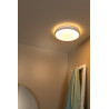 Lucide DASHER - Plafonnier Salle de bains - Ø 34,8 cm - LED - 1x18W 2700K - IP44- Détecteur De Mouvement & Jour/Nuit - Blanc