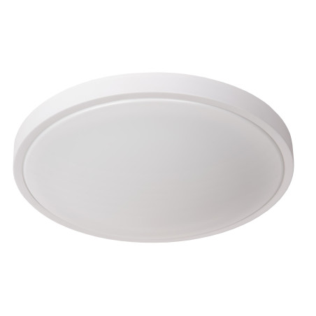 Lucide DASHER - Plafonnier Salle de bains - Ø 41 cm - LED - 1x24W 2700K - IP44 - Détecteur De Mouvement - Blanc