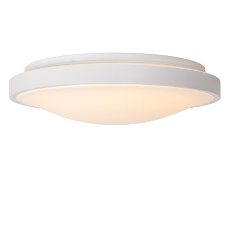 Lucide DASHER - Plafonnier Salle de bains - Ø 41 cm - LED - 1x24W 2700K - IP44 - Détecteur De Mouvement - Blanc