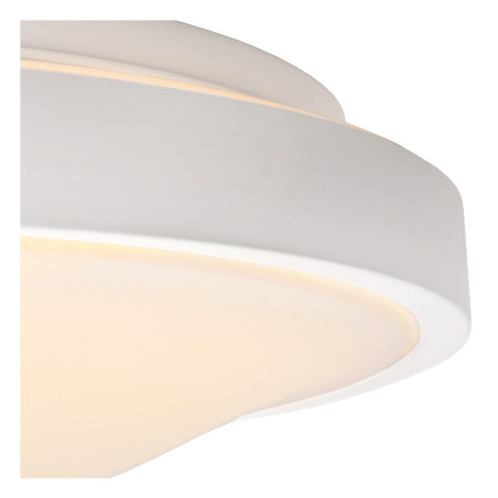 Lucide DASHER - Plafonnier Salle de bains - Ø 41 cm - LED - 1x24W 2700K - IP44 - Détecteur De Mouvement - Blanc