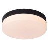 Lucide BISKIT - Plafonnier Salle de bains - Ø 23 cm - LED - 1x12W 2700K - IP44 - Détecteur De Mouvement - Noir