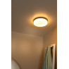 Lucide BISKIT - Plafonnier Salle de bains - Ø 23 cm - LED - 1x12W 2700K - IP44 - Détecteur De Mouvement - Noir