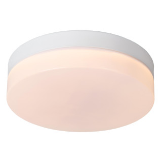 Lucide BISKIT - Plafonnier Salle de bains - Ø 23 cm - LED - 1x12W 2700K - IP44 - Détecteur De Mouvement - Blanc