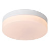 Lucide BISKIT - Plafonnier Salle de bains - Ø 23 cm - LED - 1x12W 2700K - IP44 - Détecteur De Mouvement - Blanc