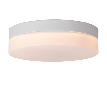Lucide BISKIT - Plafonnier Salle de bains - Ø 23 cm - LED - 1x12W 2700K - IP44 - Détecteur De Mouvement - Blanc