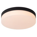 Lucide BISKIT - Plafonnier Salle de bains - Ø 28 cm - LED - 1x18W 2700K - IP44 - Détecteur De Mouvement - Noir