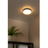 Lucide BISKIT - Plafonnier Salle de bains - Ø 28 cm - LED - 1x18W 2700K - IP44 - Détecteur De Mouvement - Noir