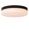 Lucide BISKIT - Plafonnier Salle de bains - Ø 28 cm - LED - 1x18W 2700K - IP44 - Détecteur De Mouvement - Noir