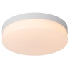 Lucide BISKIT - Plafonnier Salle de bains - Ø 28 cm - LED - 1x18W 2700K - IP44 - Détecteur De Mouvement - Blanc