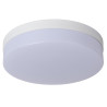 Lucide BISKIT - Plafonnier Salle de bains - Ø 28 cm - LED - 1x18W 2700K - IP44 - Détecteur De Mouvement - Blanc