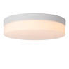 Lucide BISKIT - Plafonnier Salle de bains - Ø 28 cm - LED - 1x18W 2700K - IP44 - Détecteur De Mouvement - Blanc