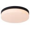 Lucide BISKIT - Plafonnier Salle de bains - Ø 34,5 cm - LED - 1x24W 2700K - IP44 - Détecteur De Mouvement - Noir