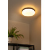 Lucide BISKIT - Plafonnier Salle de bains - Ø 34,5 cm - LED - 1x24W 2700K - IP44 - Détecteur De Mouvement - Noir