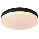 Lucide BISKIT - Plafonnier Salle de bains - Ø 40 cm - LED - 1x36W 2700K - IP44 - Détecteur De Mouvement - Noir