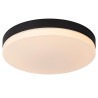 Lucide BISKIT - Plafonnier Salle de bains - Ø 40 cm - LED - 1x36W 2700K - IP44 - Détecteur De Mouvement - Noir