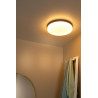 Lucide BISKIT - Plafonnier Salle de bains - Ø 40 cm - LED - 1x36W 2700K - IP44 - Détecteur De Mouvement - Noir