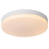 Lucide BISKIT - Plafonnier Salle de bains - Ø 40 cm - LED - 1x36W 2700K - IP44 - Détecteur De Mouvement - Blanc