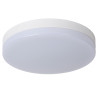 Lucide BISKIT - Plafonnier Salle de bains - Ø 40 cm - LED - 1x36W 2700K - IP44 - Détecteur De Mouvement - Blanc