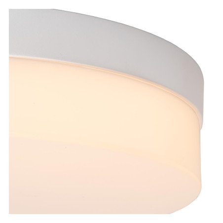 Lucide BISKIT - Plafonnier Salle de bains - Ø 40 cm - LED - 1x36W 2700K - IP44 - Détecteur De Mouvement - Blanc