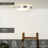Lucide FRESH - Plafonnier Salle de bains - Ø 35 cm - 2xE27 - IP44 - Chrome Dépoli