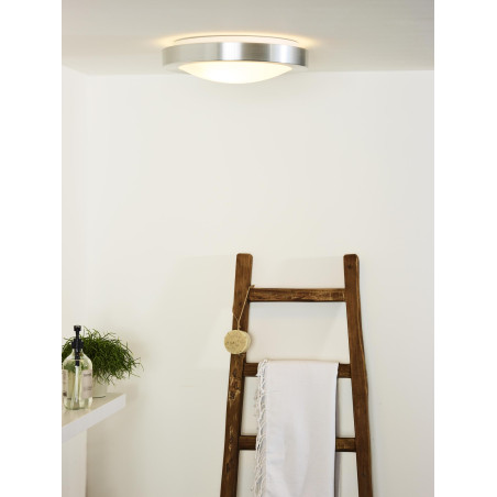 Lucide FRESH - Plafonnier Salle de bains - Ø 35 cm - 2xE27 - IP44 - Chrome Dépoli