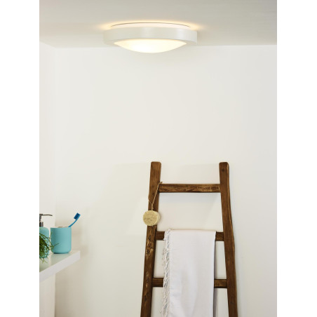 Lucide FRESH - Plafonnier Salle de bains - Ø 35 cm - 2xE27 - IP44 - Blanc