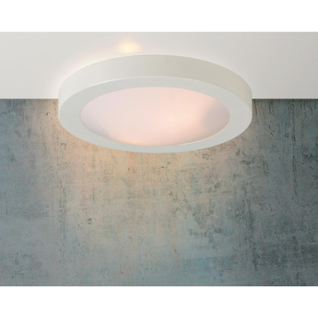 Lucide FRESH - Plafonnier Salle de bains - Ø 35 cm - 2xE27 - IP44 - Blanc
