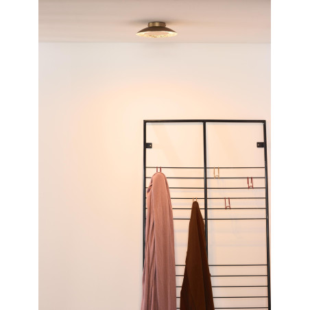 Lucide FOSKAL - Plafonnier - Ø 21,5 cm - LED - 1x6W 2700K - Laiton