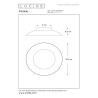Lucide FOSKAL - Plafonnier - Ø 21,5 cm - LED - 1x6W 2700K - Laiton