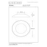 Lucide FOSKAL - Plafonnier - Ø 34,5 cm - LED - 1x12W 2700K - Noir