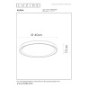 Lucide NURIA - Plafonnier - Ø 40 cm - LED 3 StepDim - 1x24W 2700K - Noir