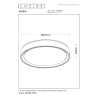 Lucide NURIA - Plafonnier - Ø 50 cm - LED 3 StepDim - 1x36W 2700K - Blanc