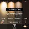 Lucide UNAR - Plafonnier - Ø 20 cm - LED 3 StepDim - 1x12W 2700K - Or Mat / Laiton