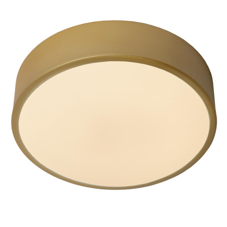 Lucide UNAR - Plafonnier - Ø 20 cm - LED 3 StepDim - 1x12W 2700K - Or Mat / Laiton