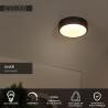 Lucide UNAR - Plafonnier - Ø 20 cm - LED 3 StepDim - 1x12W 2700K - Noir