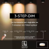 Lucide UNAR - Plafonnier - Ø 20 cm - LED 3 StepDim - 1x12W 2700K - Blanc