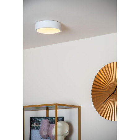 Lucide UNAR - Plafonnier - Ø 20 cm - LED 3 StepDim - 1x12W 2700K - Blanc