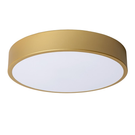 Lucide UNAR - Plafonnier - Ø 30 cm - LED 3 StepDim - 1x18W 2700K - Or Mat / Laiton