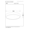 Lucide UNAR - Plafonnier - Ø 30 cm - LED 3 StepDim - 1x18W 2700K - Blanc