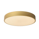 Lucide UNAR - Plafonnier - Ø 39,5 cm - LED 3 StepDim - 1x24W 2700K - Or Mat / Laiton