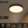 Lucide UNAR - Plafonnier - Ø 39,5 cm - LED 3 StepDim - 1x24W 2700K - Noir