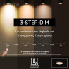 Lucide UNAR - Plafonnier - Ø 39,5 cm - LED 3 StepDim - 1x24W 2700K - Noir