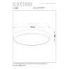 Lucide UNAR - Plafonnier - Ø 39,5 cm - LED 3 StepDim - 1x24W 2700K - Blanc