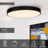 Lucide UNAR - Plafonnier - Ø 49,5 cm - LED 3 StepDim - 1x36W 2700K - Noir