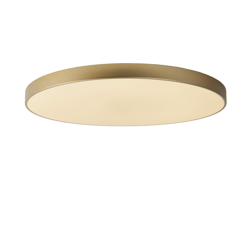 Lucide UNAR - Plafonnier - Ø 80 cm - LED 3 StepDim - 1x80W 2700K - Or Mat / Laiton