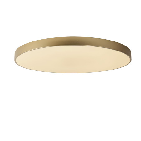 Lucide UNAR - Plafonnier - Ø 80 cm - LED 3 StepDim - 1x80W 2700K - Or Mat / Laiton