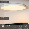 Lucide UNAR - Plafonnier - Ø 80 cm - LED 3 StepDim - 1x80W 2700K - Blanc