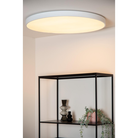 Lucide UNAR - Plafonnier - Ø 80 cm - LED 3 StepDim - 1x80W 2700K - Blanc
